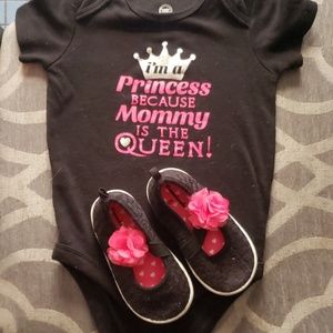 Im a princess because mommy is queen shirt n shoes